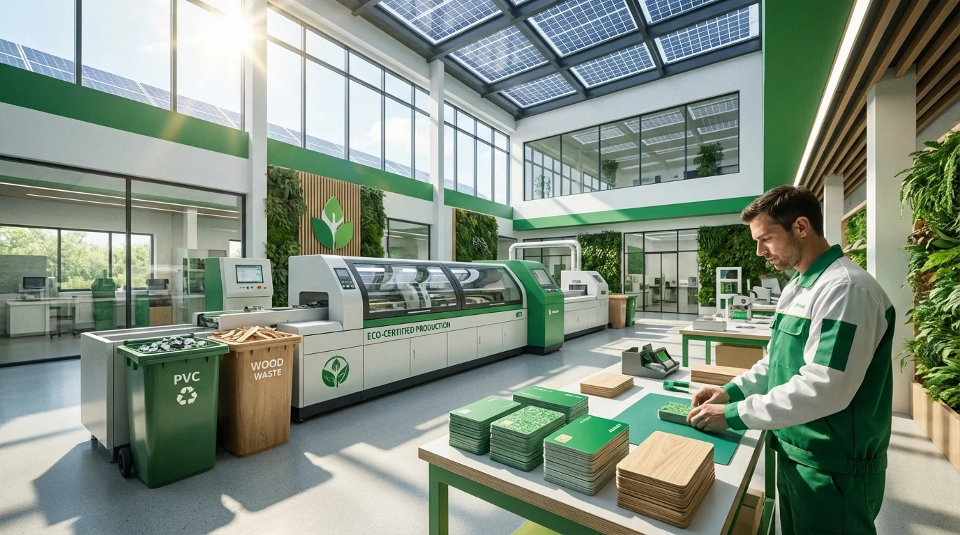 Eco-friendly RFID card manufacturing facility