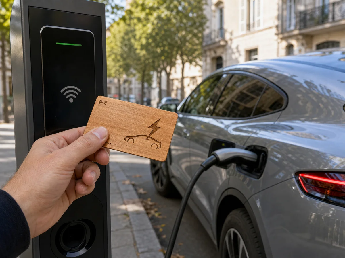 Wooden EV Charging Cards